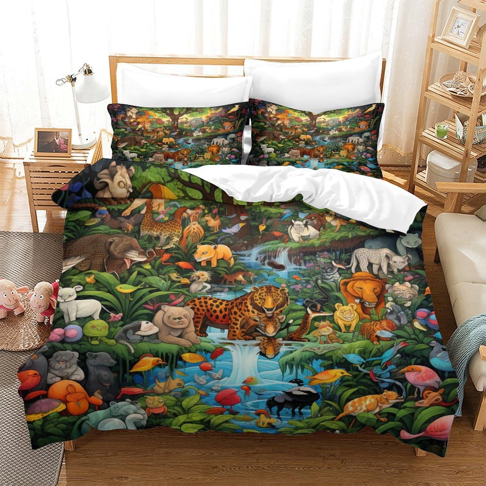 Linge de lit King Size 220x240 motif Londres 3D microfibre de qualité supérieure avec taie