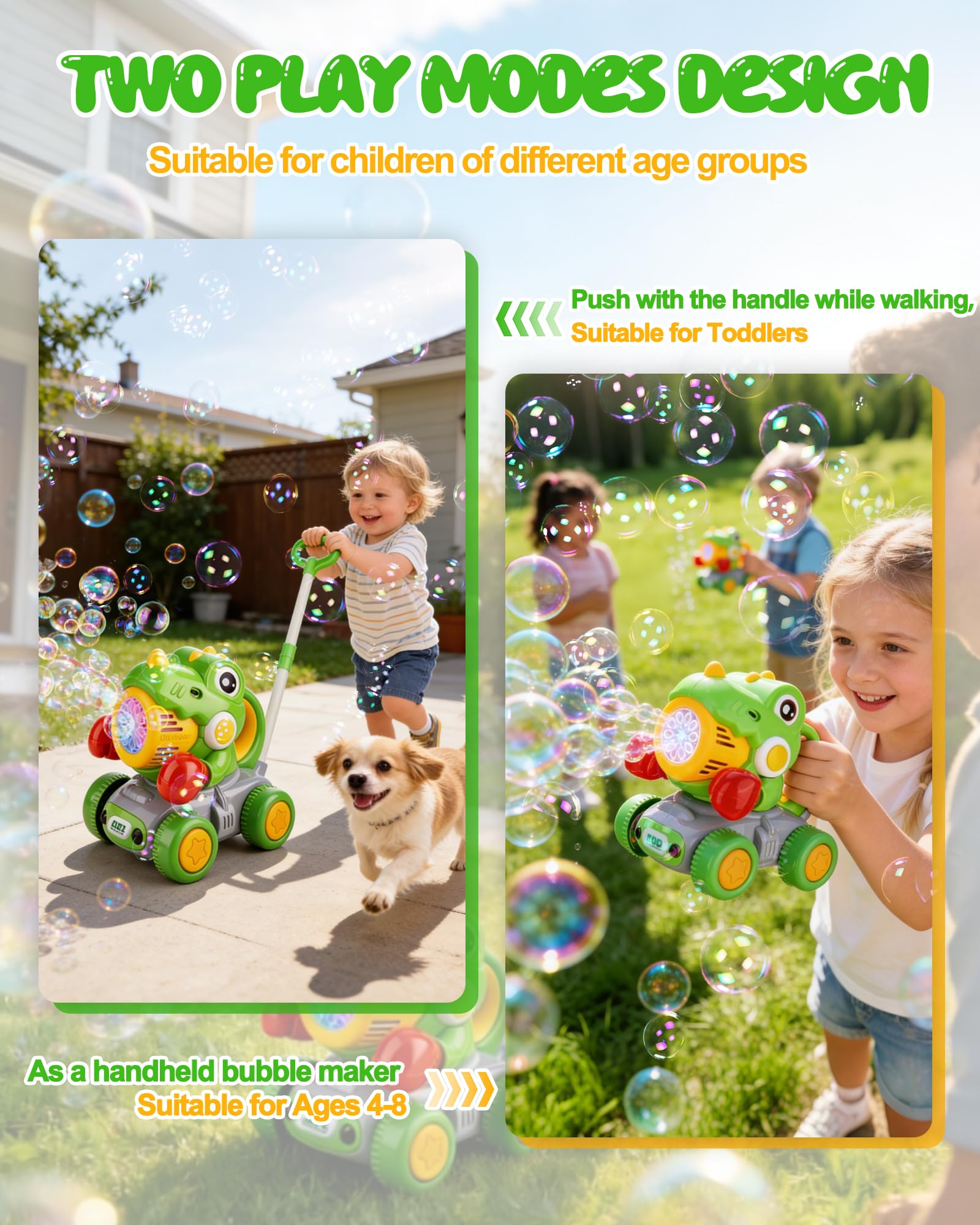 Dinosaur Bubble Mower - Rechargeable Bubble Blower for Kids -4 Dinosaur Bubble Mower - Rechargeable Bubble Blower for Kids -4