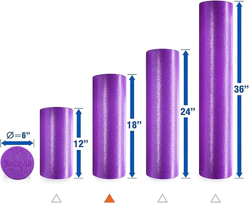 Miniatura 3 de Yes4All - Rodillos de espuma de polietileno de baja densidad, 12182436 pulgadas, para masaje muscular, yoga, ejercicios de la zona media y terapia