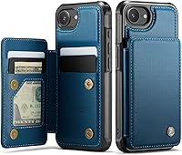 Vista 73 de Vinich Funda tipo cartera para iPhone 11 con soporte para tarjetas, bloqueo RFID, ranuras de crédito, función atril, a prueba de golpes, para Negro