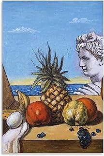 JRLDMD Quadro su Tela Soggiorno Quadri metafisica di Giorgio De Chirico 27 Stampa Artistica Quadri su Tela Poster Decorativo Decorazioni Regali 50x70cm x1 Senza Cornice