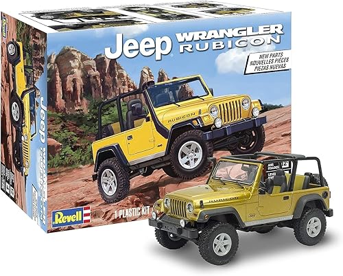 REVELL USA, LLC Kit de modelo de plástico, Jeep Wrangler Rubicon, 12 años en adelante Amarillo
