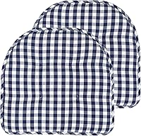 Vista 94 de Sweet Home Collection - Cojín de espuma viscoelástica para silla con capitoné, antideslizante, parte trasera de goma, en forma de U, 17 x 16 Gris