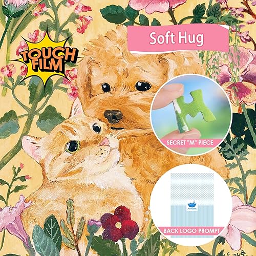 Vista 64 de MOMIBOOK Rompecabezas de 1000 piezas para adultos, rompecabezas de Civet Cat River View, imagen de pintura, rompecabezas de gato chino, desafiante