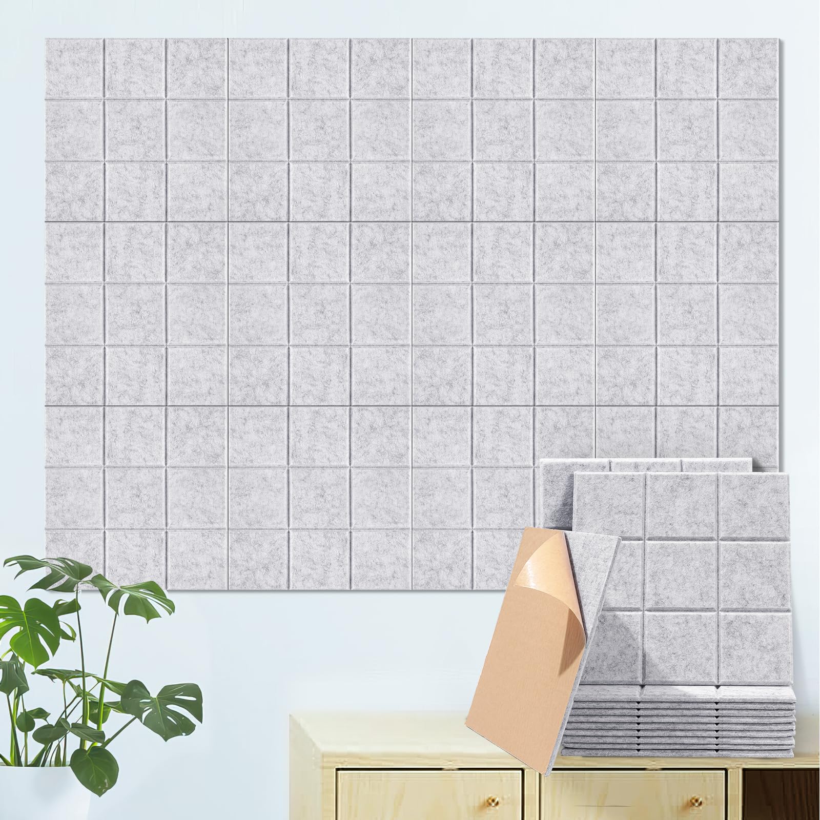 18 Pannelli Acustici Esagonali Autoadesivi - Assorbitori Rumore Per Studio/Ufficio 30x26cm - Foto 2