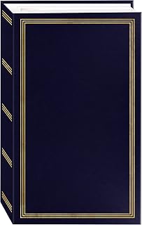 Pioneer Photo Albums STC-504 Navy Blue 4x6 Photo Album, 504 Pockets - Bookshelf Style for Large Collections