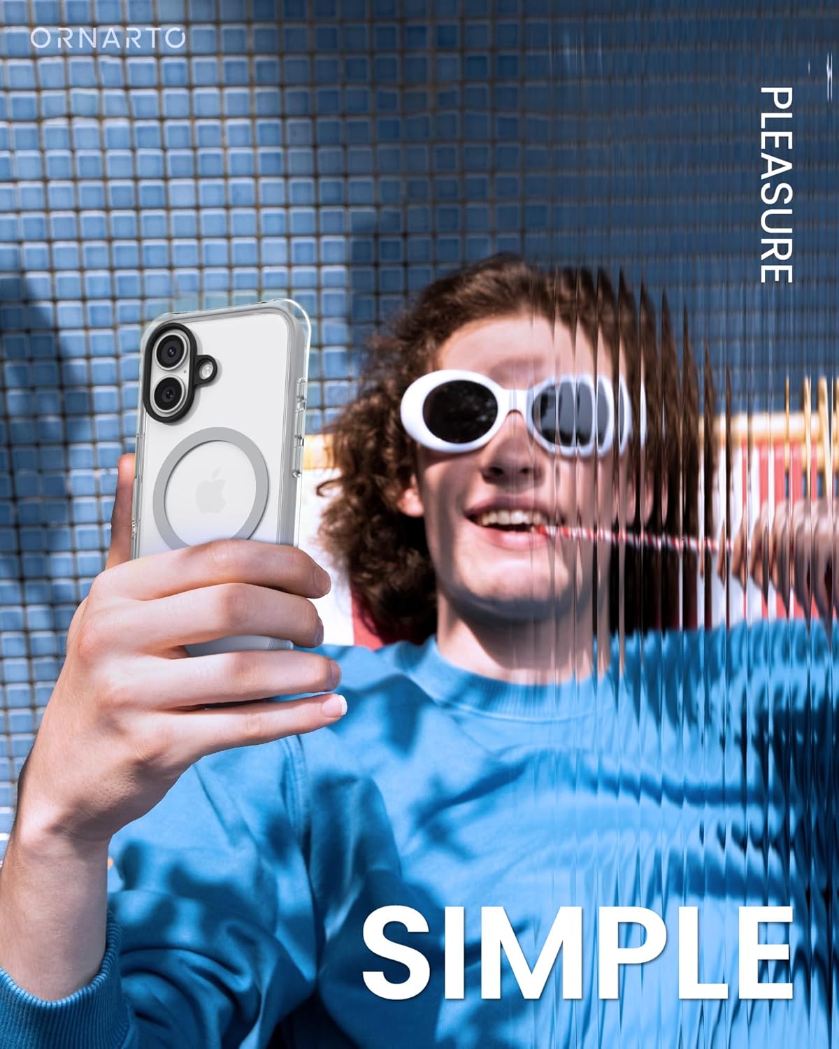 ORNARTO Air Case for iPhone 17 Clear | Military-Grade Drop Protection | Camera Control Button | Compatible with MagSafe | Built-in Air Phone Cover - Gray - Image 6