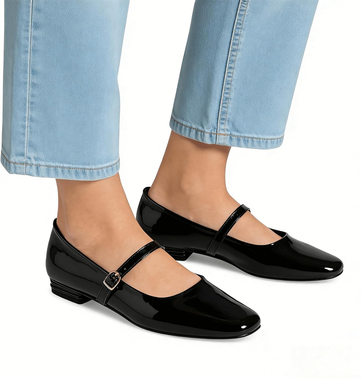 StillFancxy Women's Mary Jane Flats Closed Round Toe Ballet Flat Dressy Comfortable Slip on Shoes - Image 4
