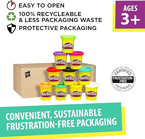 Miniatura 4 de Childcraft Papel de construcción, 9 x 12 pulgadas, 500 hojas, 1465886 y compuesto de modelado Play-Doh, paquete de 10 cajas de colores, no tóxico,