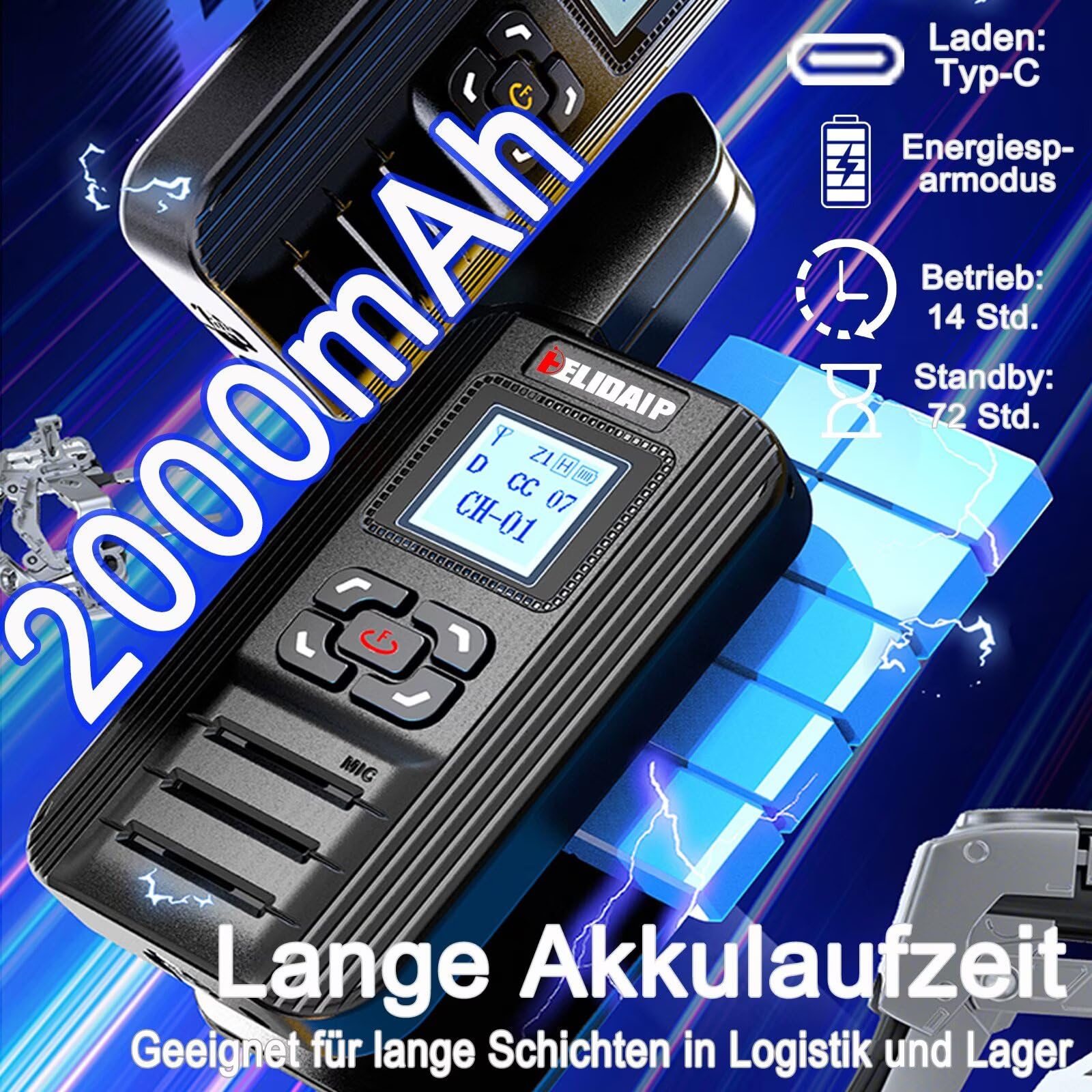 F-711 Mini Walkie Talkies DMR Digital Analog Funkgerät Aufladbar | USB-C 2000mAh Wiederaufladbarer Tragbare Funkgeräte für Restaurant Event Sicherheitsdienst Wanderabenteuer Outdoor, 1 Paar