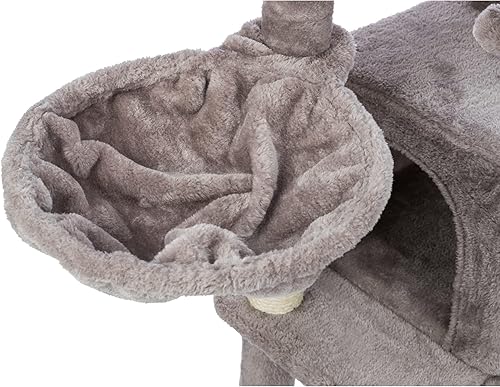 Miniatura 5 de TRIXIE Pepito - Torre para gatos de 39.4 pulgadas, postes rascadores de sisal, árbol para gatos con condominio cubierto de felpa, hamaca, juguetes