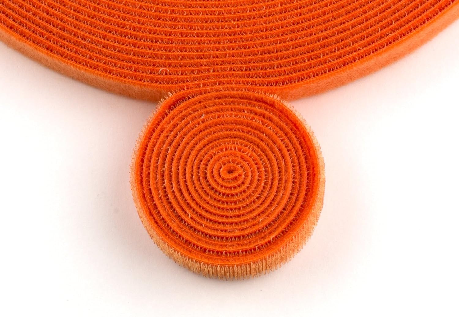 Secure 3/4 Inch Continuous Orange Hook and Loop Wrap for Cable Management and Organization in Home or Office - 25 Yards