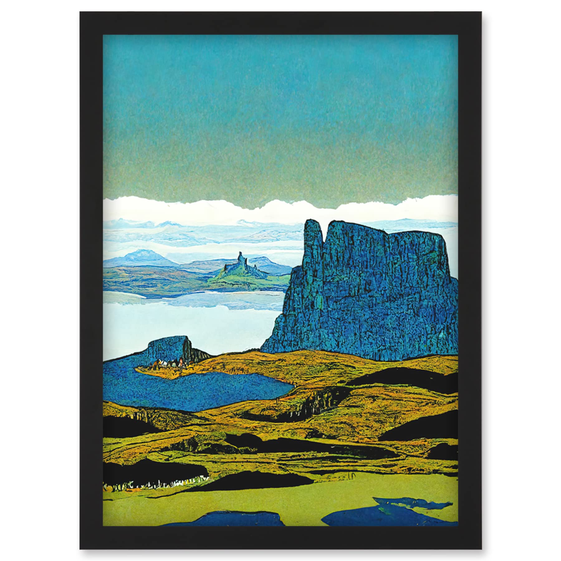 Doppelganger33 LTD The Storr Isle Of Skye Scottish Landscape Artwork Framed Wall Art Print A4