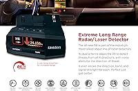 Vista 5 de UNIDEN R8 Extreme - Detector láser de radar de largo alcance, doble antenas frontal y trasera con flechas direccionales, GPS integrado con alertas