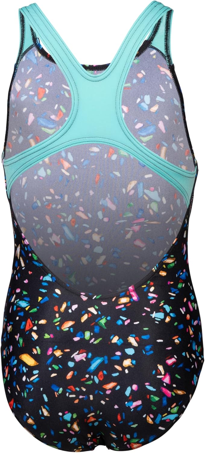 Arena Girls Arena Girl's Performance Confetti Swim Pro Back Athletic One Piece Swimsuit