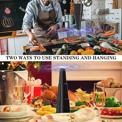 Miniatura 6 de Paquete de 4 ventiladores elásticos para moscas, ventilador portátil para exteriores e interiores, funciona con pilas para picnic, fiesta,