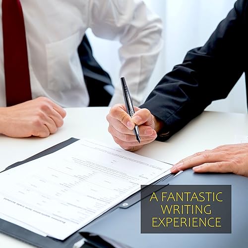 Miniatura 6 de Vandro Juego completo de pluma estilográfica de lujo, agarre cómodo con punta fina suave, incluye 10 cartuchos de tinta, botella de tinta negra,