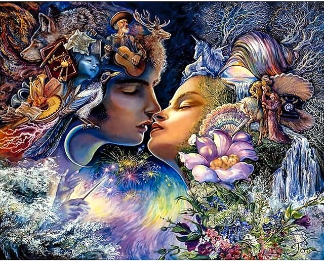 5D DIY Diamond Arts and Crafts Painting Kits Full Drill, Lovers Rhinestone Crystal Cross Stitch Embroidery Pictures by Numbers for Adults Kids Gifts Home Wall Decor, 11.8x15.8 in, Clear