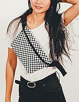 Amazon.com | Fydelity Plus Size Checkered Fanny Packs for