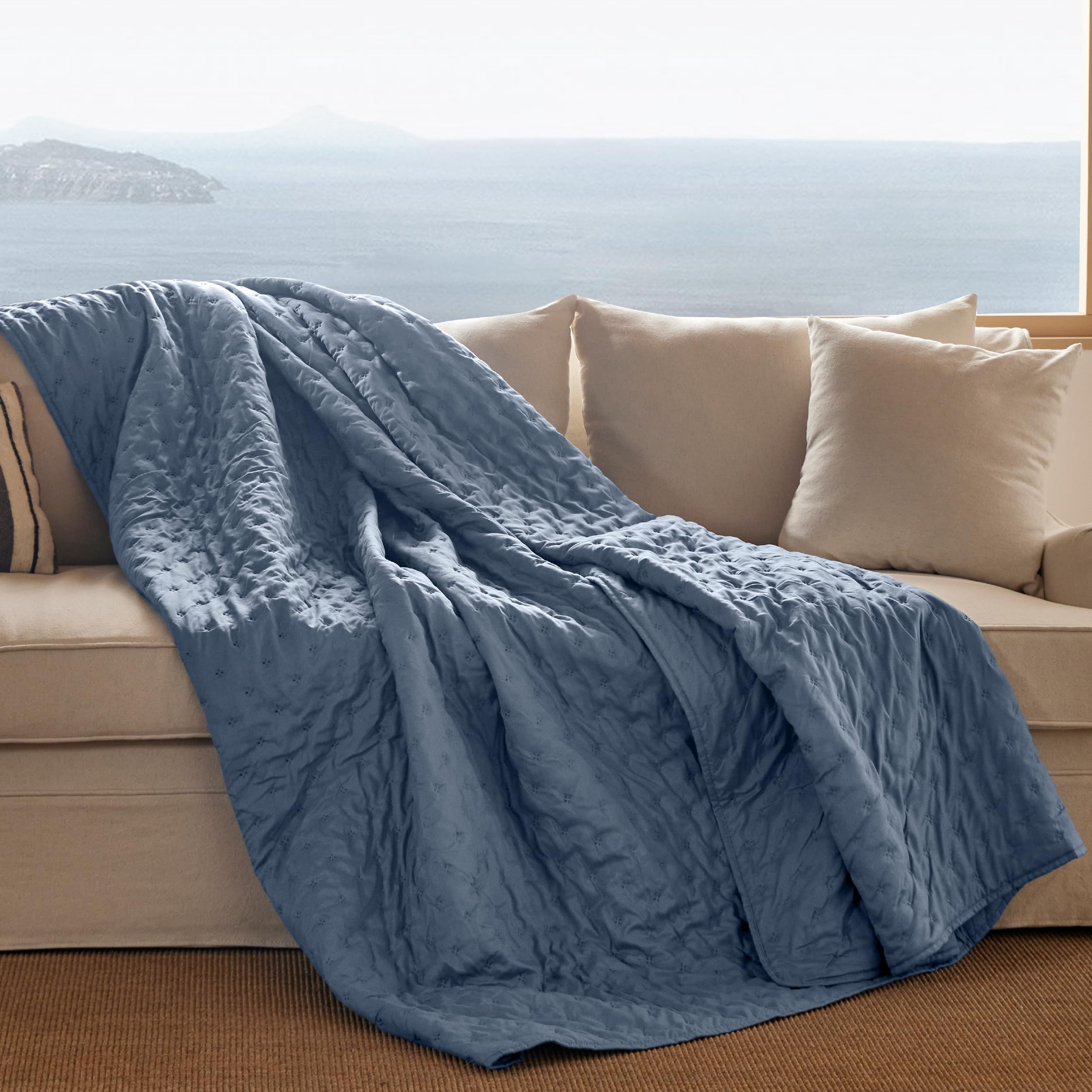 Bedsure Quilt Queen Size Soft Ultrasonic Full/Queen Quilt Bedding Set