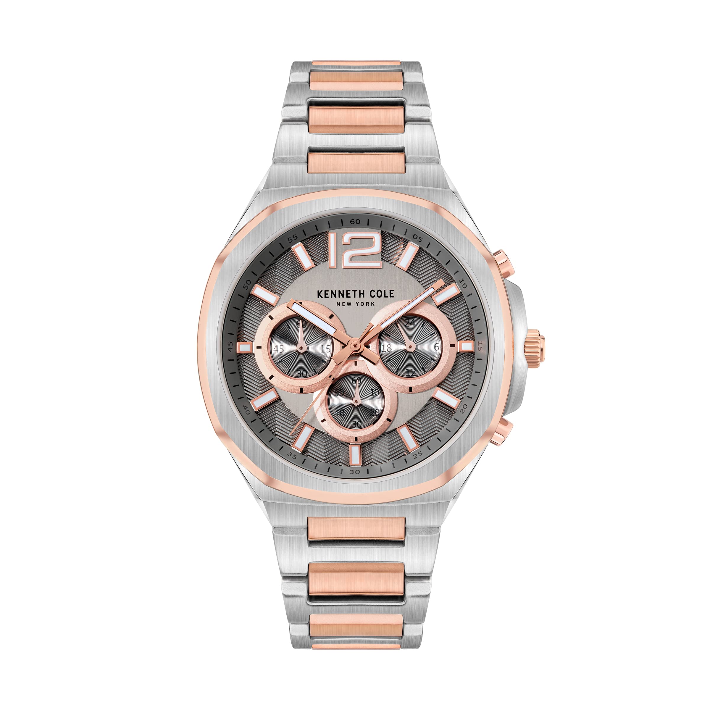 Kenneth Cole Quartz Chronograph Grey Dial Stainless Steel Strap Watch for Men-NEKCWGI2104902MN (B09FTJFXH6) Amazon Price History, Amazon Price Tracker