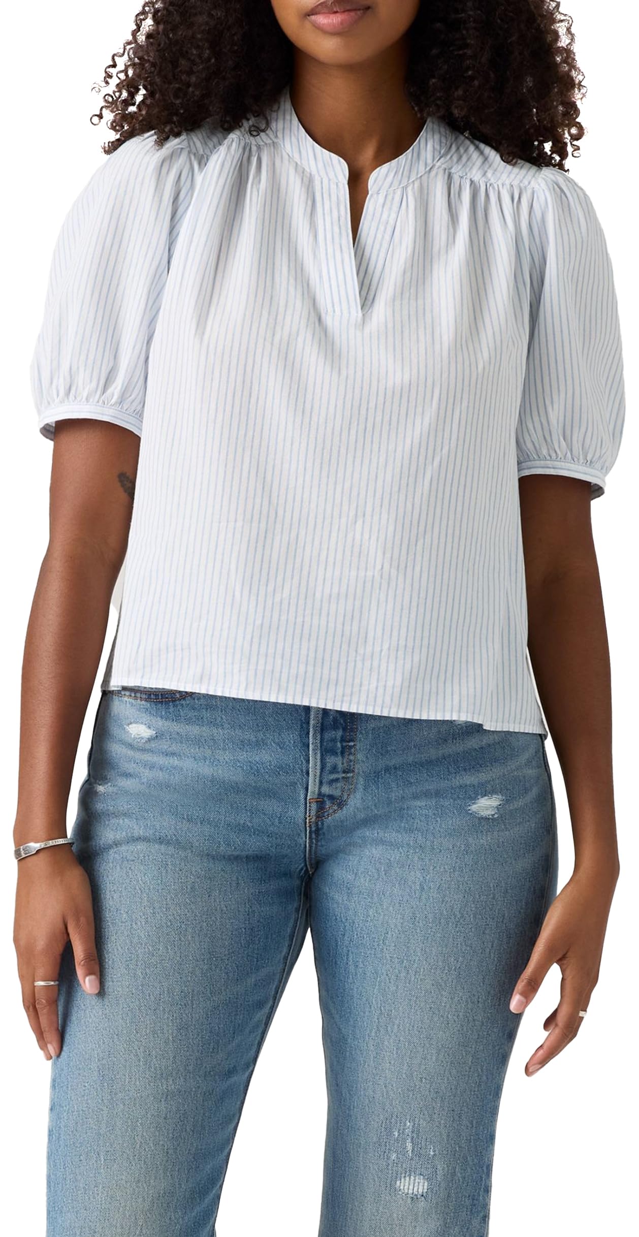Levi's Amelie Blouse Pixie Stripe V2 Blue Yonde, Pixie Stripe V2 Blue, S