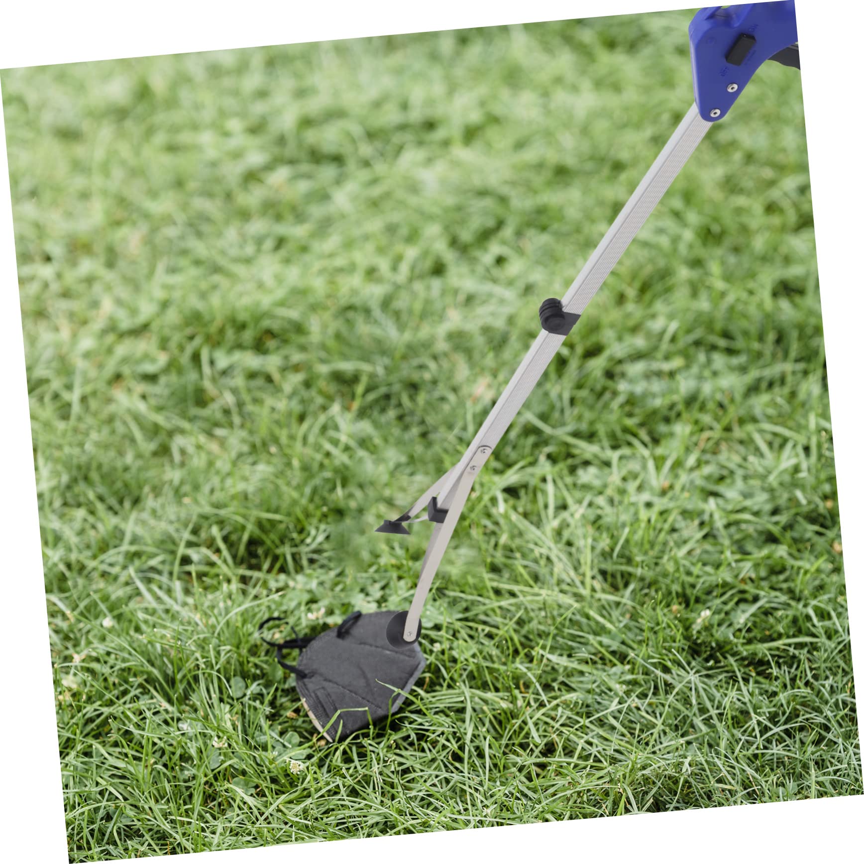 2 Pezzi Pinza Pieghevole in Lega Di Alluminio Strumento Per Raccogliere Rifiuti Per Giardino Blu