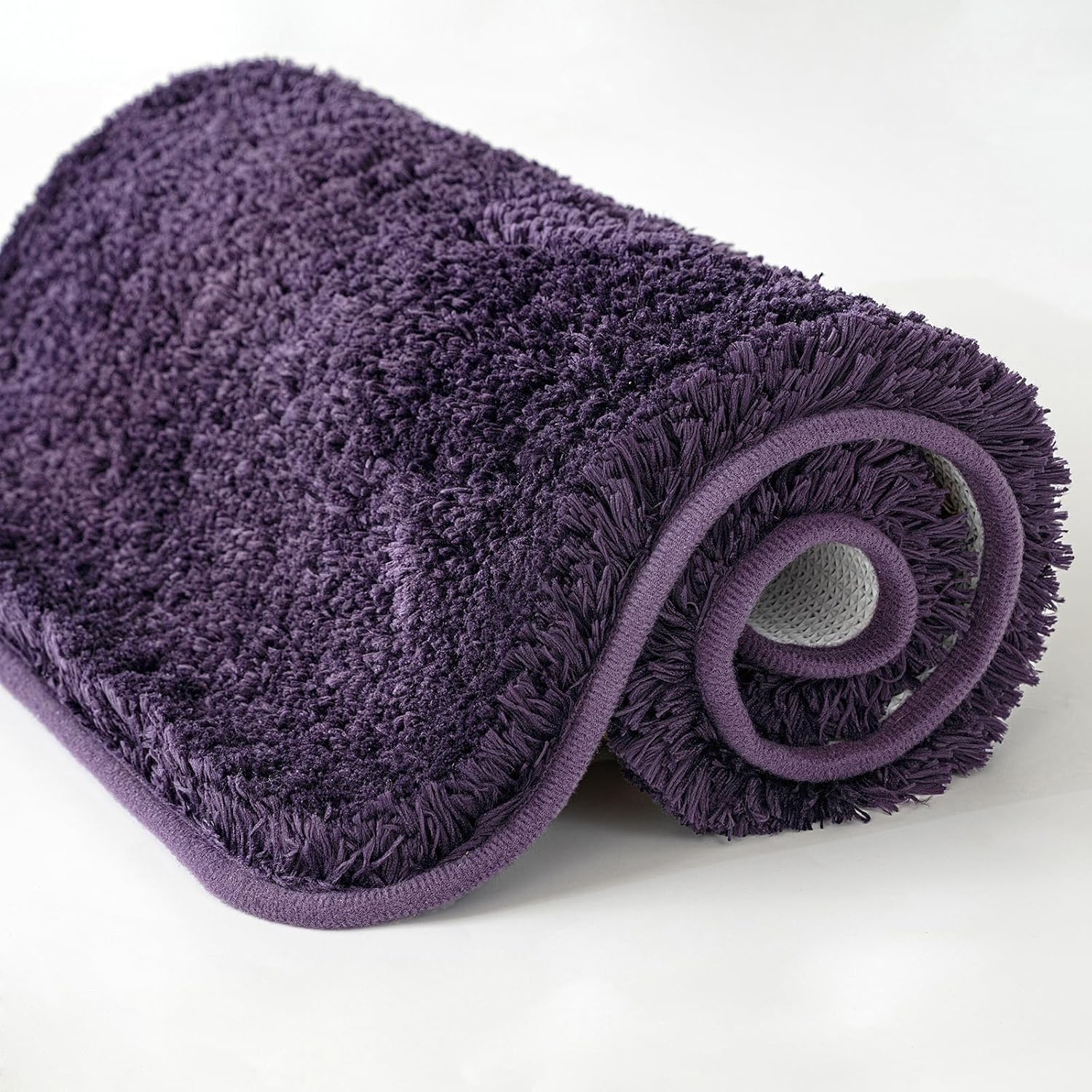 MIULEE Dark Purple Bathroom Rugs Set 2 Piece, Soft Absorbent Microfiber Bath Mat Set, Non Slip Quick Dry Machine Washable Plush Shaggy Bath Rugs for Bathroom Floor, Tub and Shower, 16x24 inches - Image 7