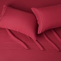 Vista 2 de Juego de sábanas de 4 piezas de 800 hilos, juego de ropa de cama 100% algodón, sábanas tamaño individual, algodón de fibra larga, transpirable