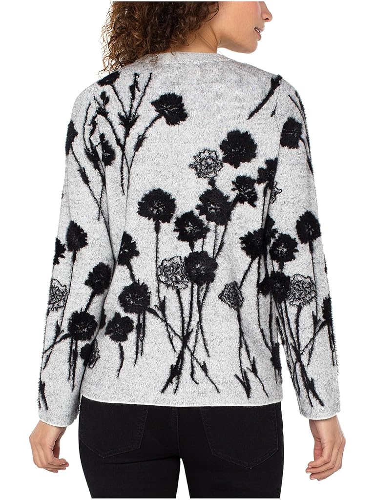 Gray Liverpool Los Angeles Long Sleeve Crew Neck Sweater