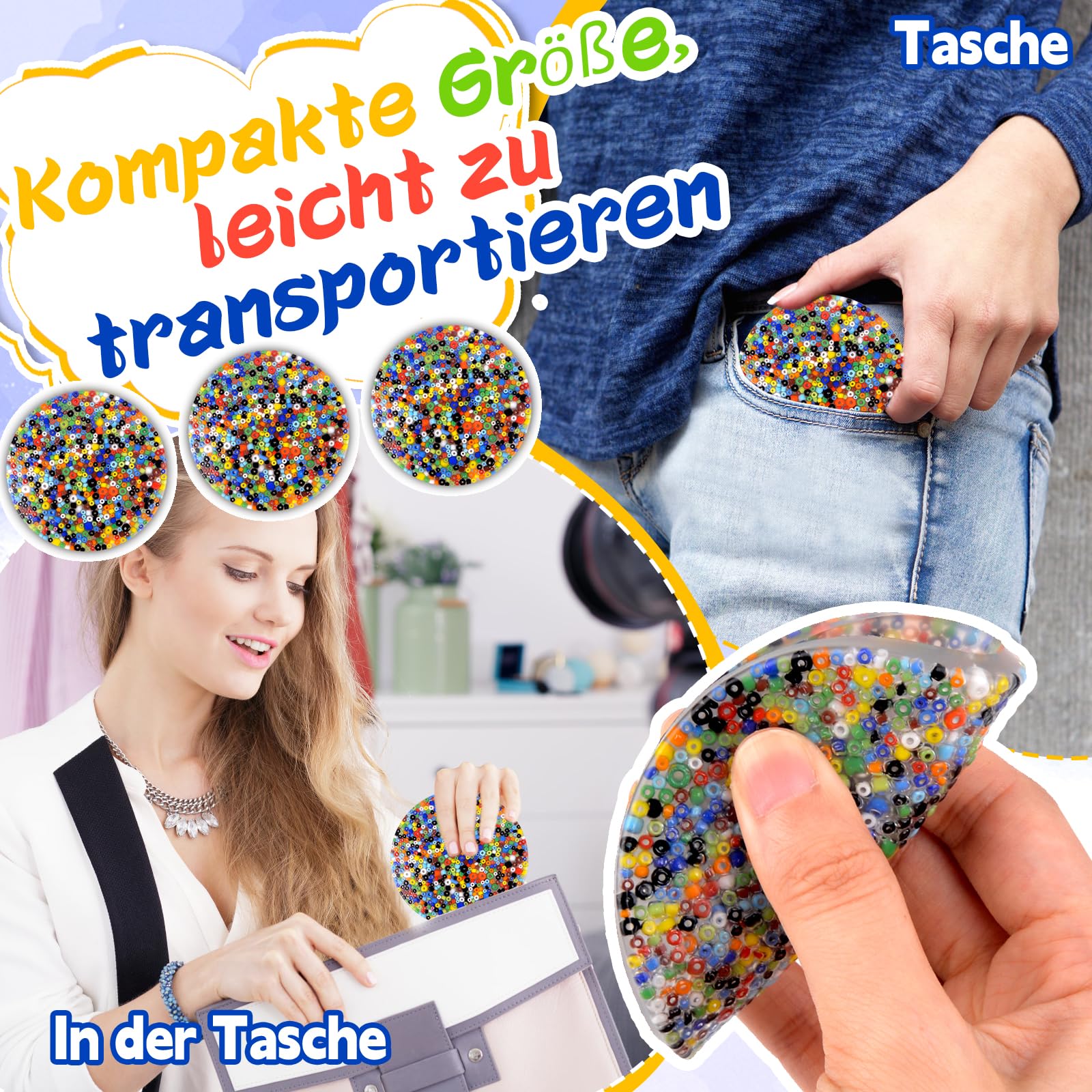 3PCS Skin Picking Fidget Toys, Picky Pad, Skin Picking Fidget, Picky Party Pad Fidget, Fidget Toy FüR Skin Picker, Sensorisches Spielzeug Zum Skin Pickin, OCD Relief Toys FüR Erwachsene Mit Adhs.