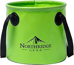 Folding Bucket In Trendy Design For Camping / Fishing / Party / Garden, Can Be Used As A Folding Washing Bowl, Water Canister Or Folding Sink, green, 15L