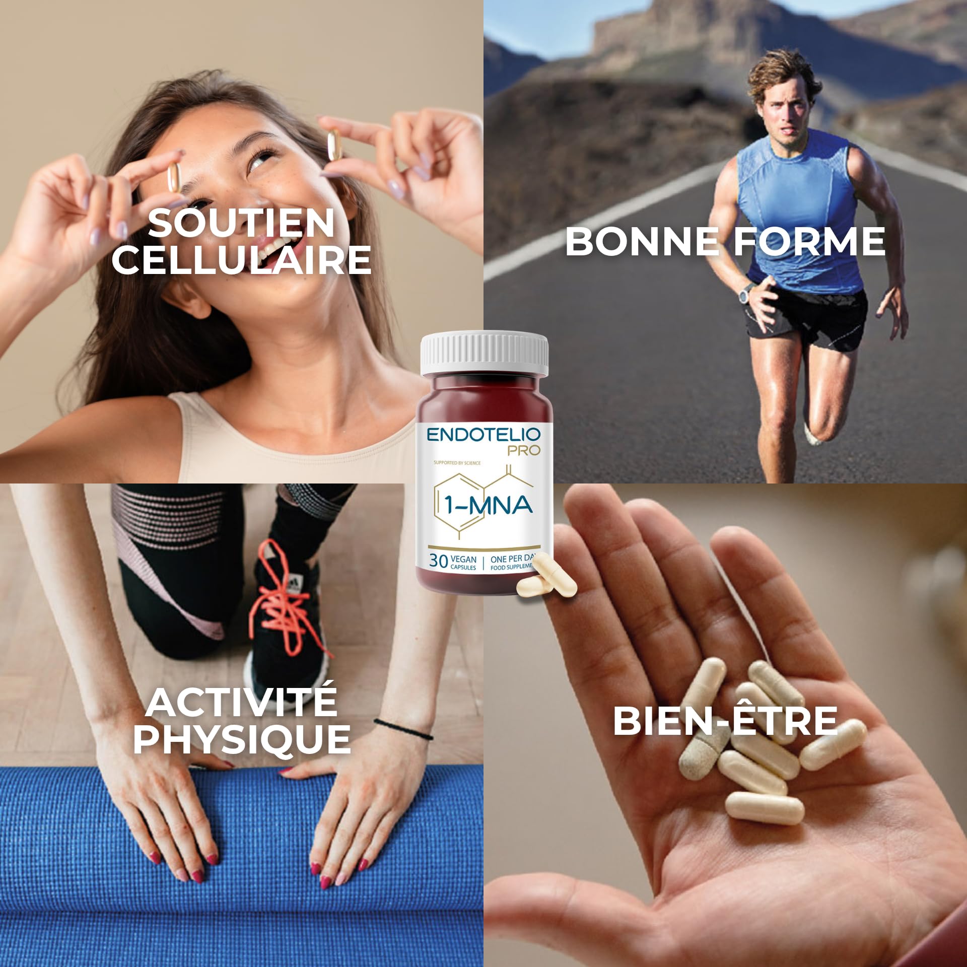 1-MNA PRO, Supplément Anti-âge, Optimise le NAD+, Double Dose pour des Effets Plus Rapides, Biohacking, Soutien à la Santé Cellulaire, Formulé Scientifiquement, 30 Capsules