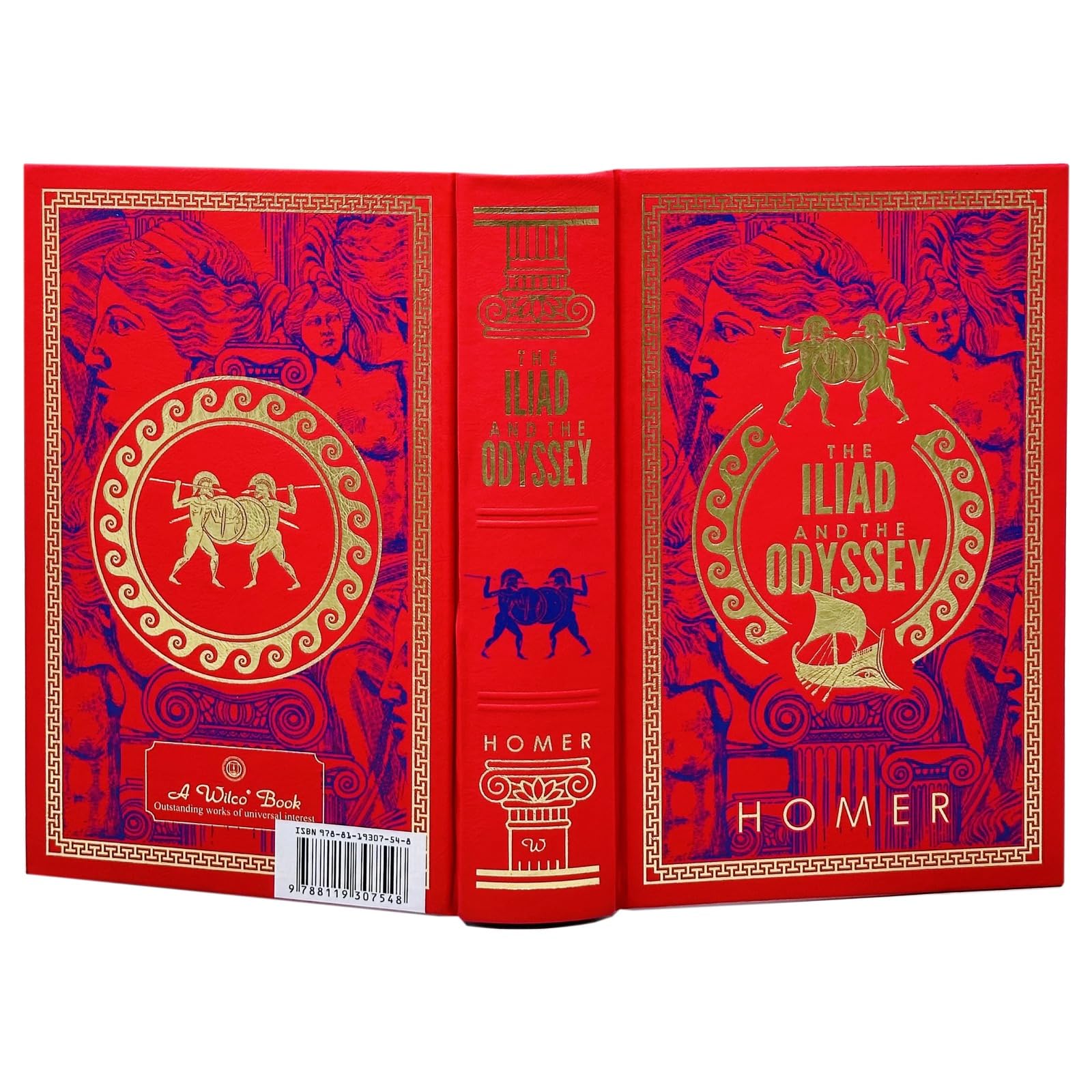 The Iliad and The Odyssey By Homer (Deluxe Leather-bound)