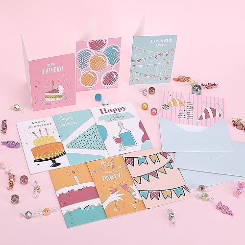 Miniatura 6 de Mr. Pen - Tarjetas de cumpleaños surtidas con sobres, paquete de 20, 4 x 6 pulgadas, paquete de tarjetas de cumpleaños, tarjetas de cumpleaños a