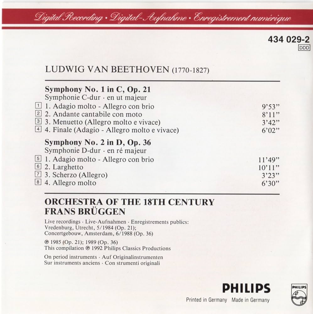 【中古】 Symphonies 1 &amp; 2 / L.V. Beethoven Beethoven: Symphonies 1 & 2: The Creatures of Prometheus