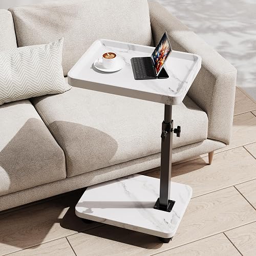 Adjustable Height C Table with Wheels
