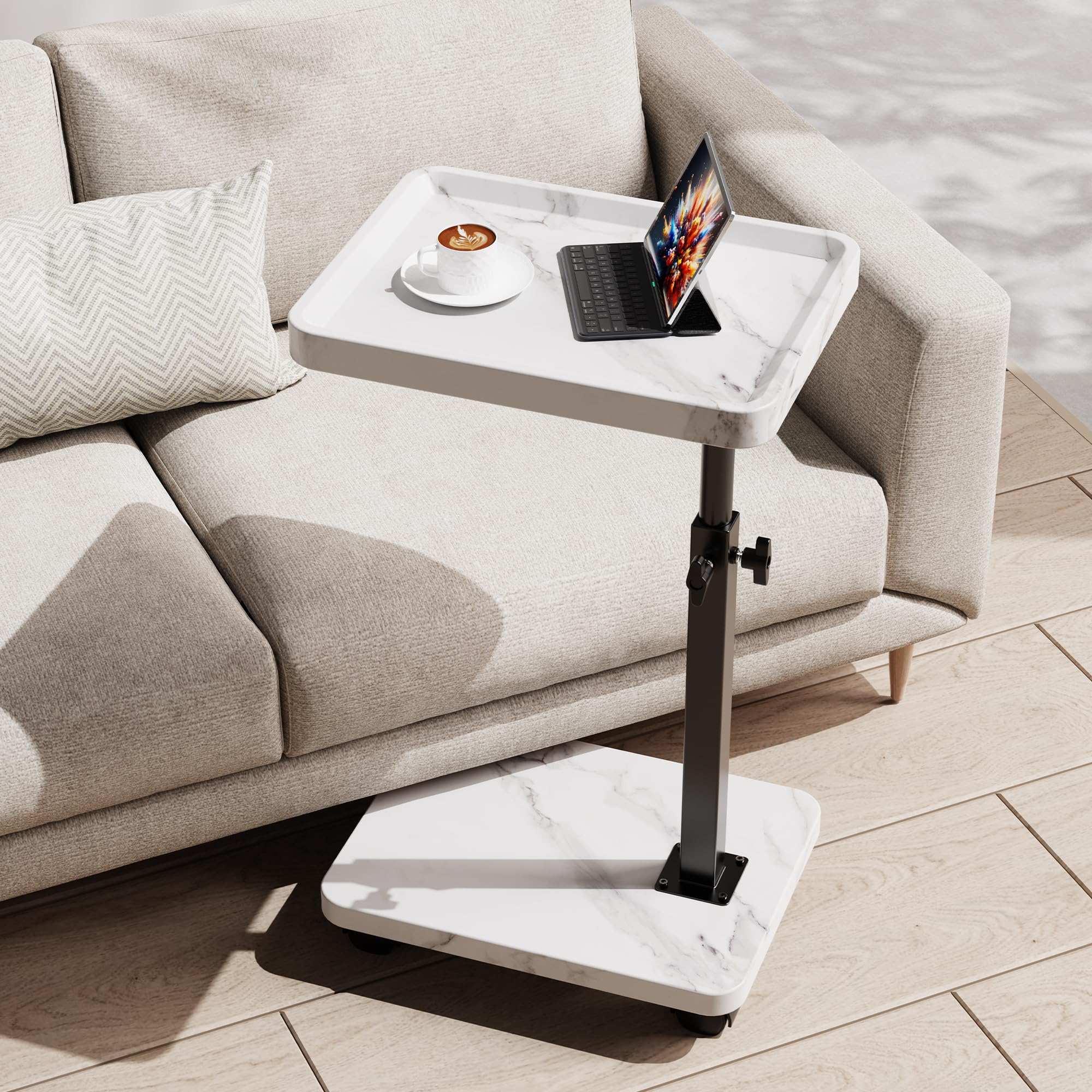 SJIE Adjustable Height Rolling C Table