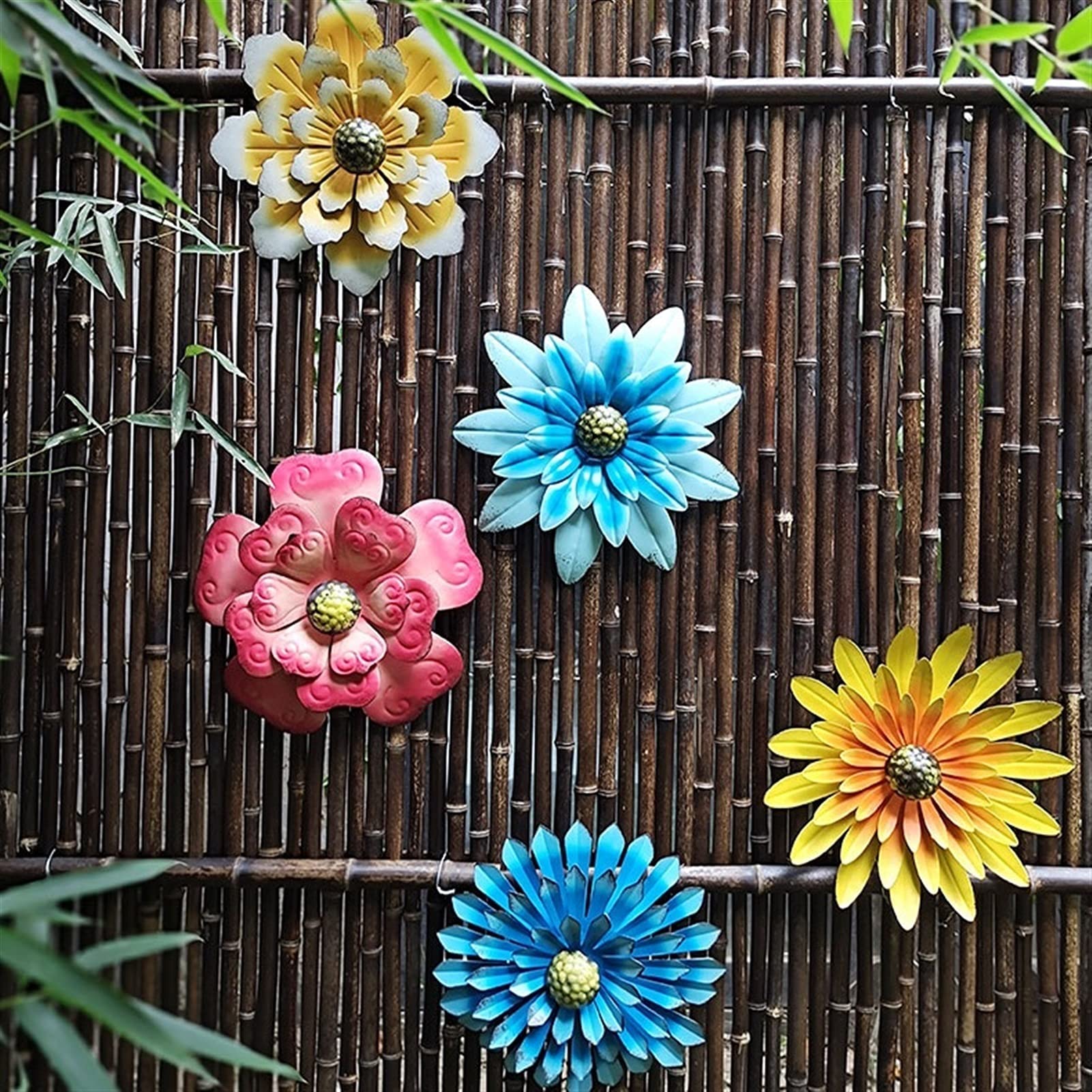 Amazon.co.jp: ZXHStore 金属の花の壁のアートの装飾12鉄の美しい花