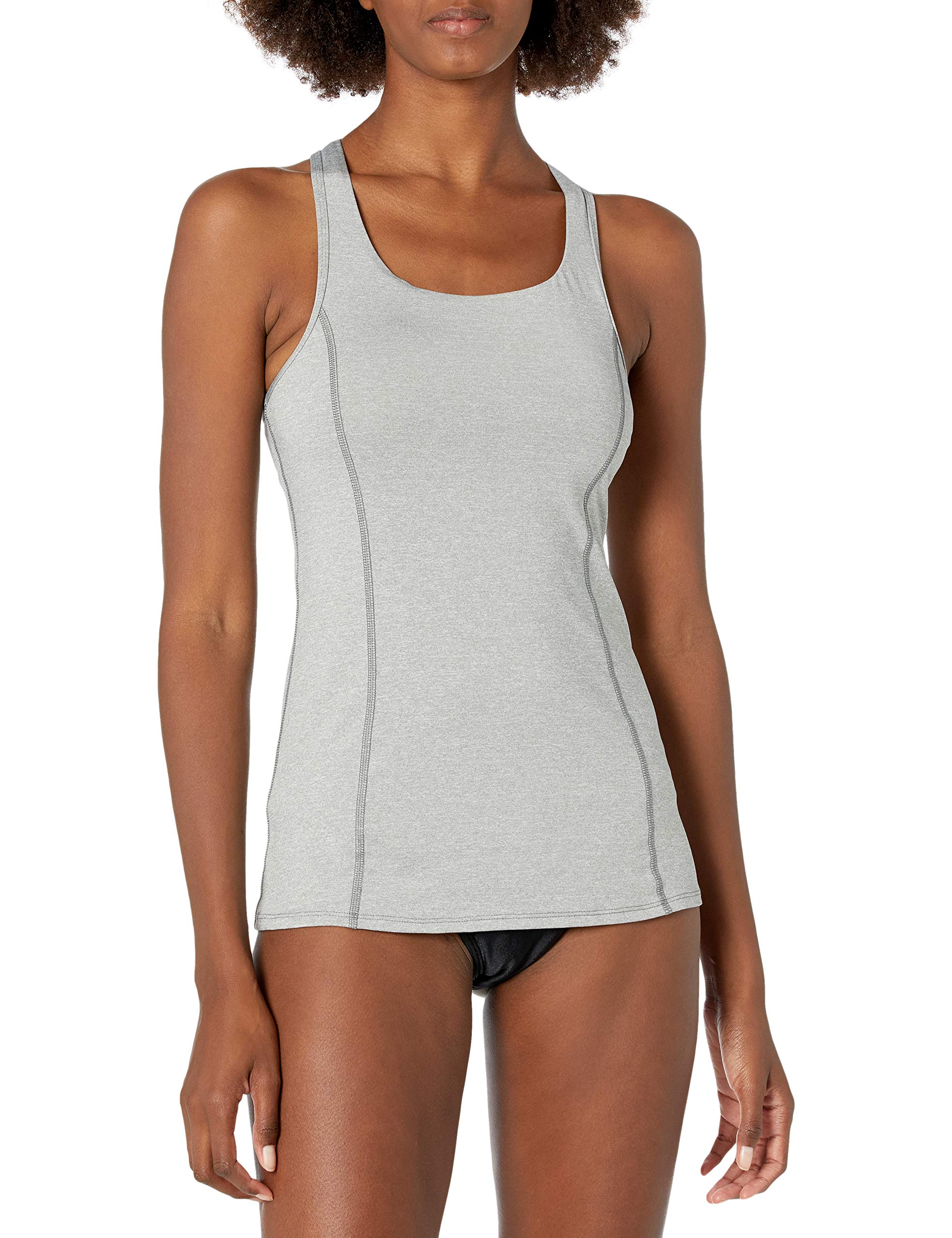 Body GloveWomen's Active Buran Heather Racer Back Tank Top, Heather Grey, X-Large