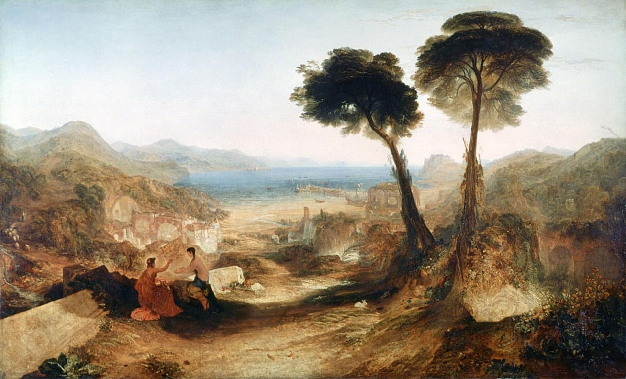 POSTERIIk Famous Animal Posters Vintage Picture the Bay of Baiae with and the Sibyl by Mallord William Turner Modern Wall Decor for Home Decor 60x90cm