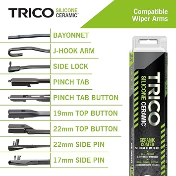 TRICO Silicone CeramicTM (90-2616) 26 & 16 Inch Pack of 2 Automotive Replacement Windshield Wiper Blades For my Car, Ceramic Coated Silicone Super Premium Beam Blade for Select Vehicle Models