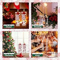 Vista 6 de 106 piezas de perlas de relleno de jarrón de Navidad, velas flotantes, centro de mesa, cuentas, jarrones, perlas para decoración de fiesta de mesa