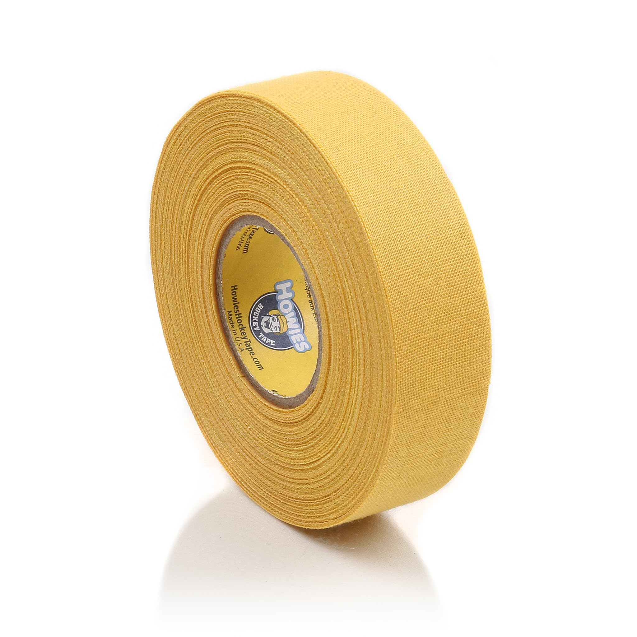 Howies Hockey - Yellow Hockey Tape 1 Pack - Cloth Stick Tape - Strong, Long-Lasting Adhesive for Stick Blade, Lacrosse, Baseball - 1 Inch x 24 Yards - Professional Quality