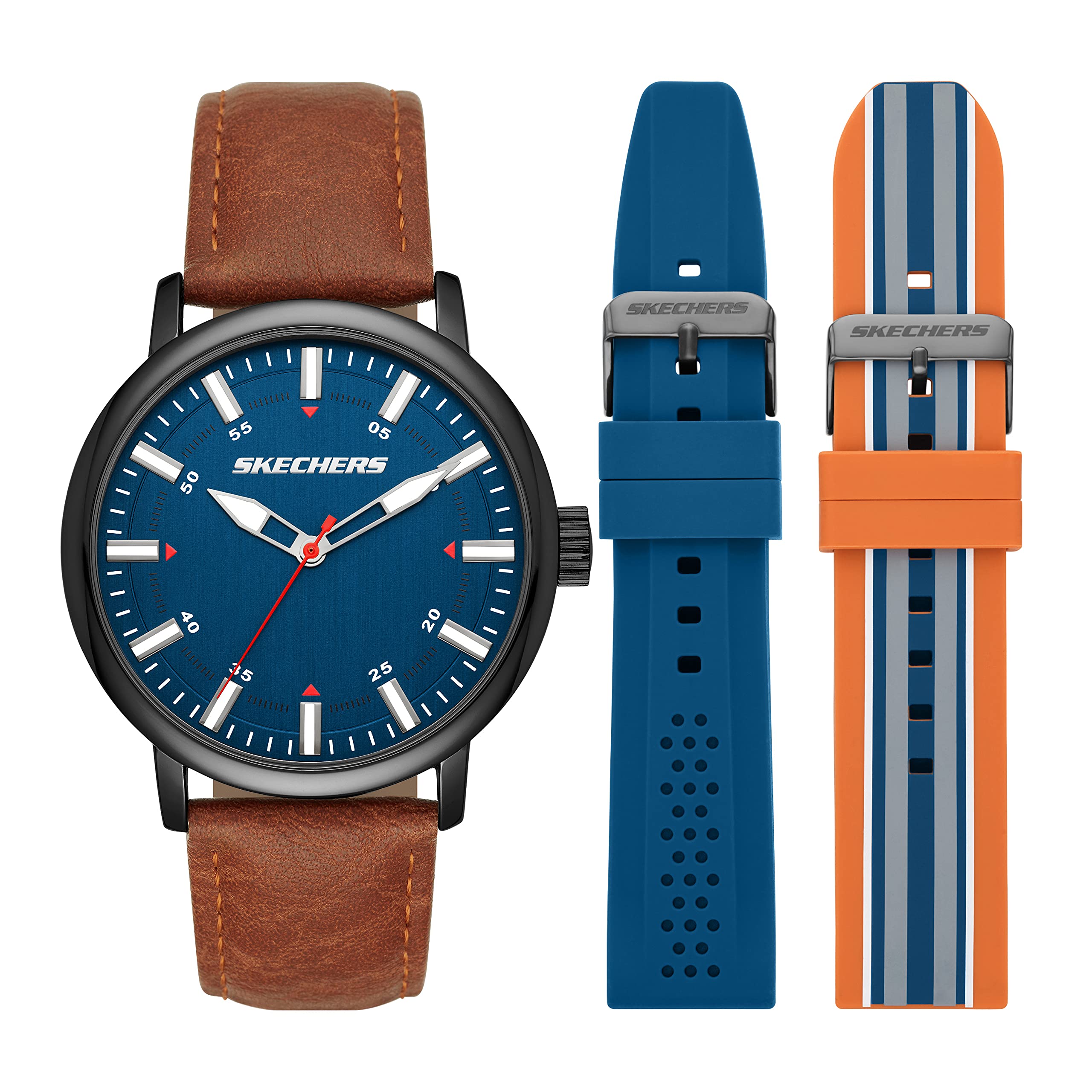 Skechers Reloj de Cuarzo para Hombre con Tres Agujas analógicas Casuales