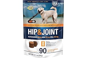 VETIQ Hip & Joint Advanced Care Hip & Joint Supplement for Dogs, 180 Count