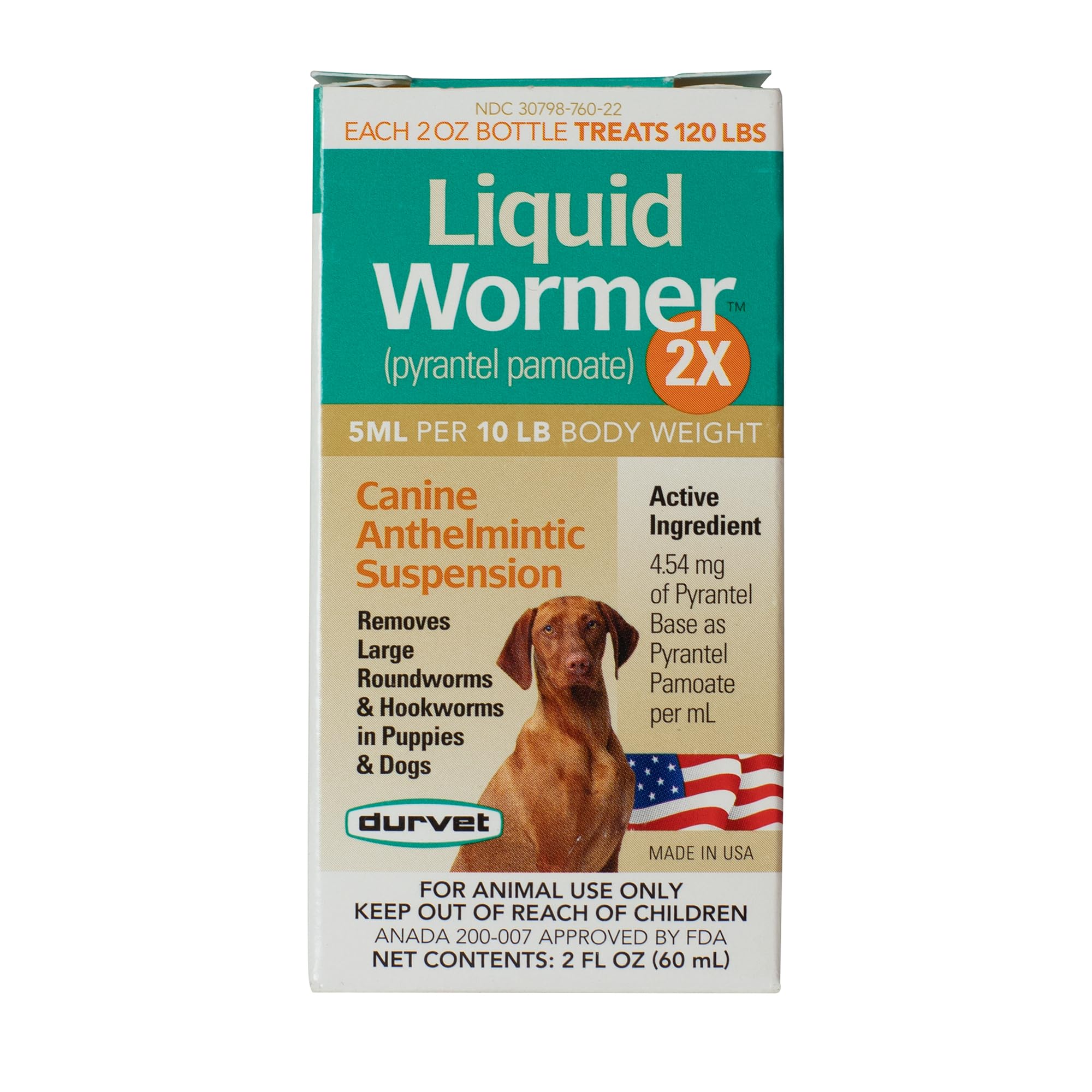 Durvet2X Liquid Wormer, 2-Ounce