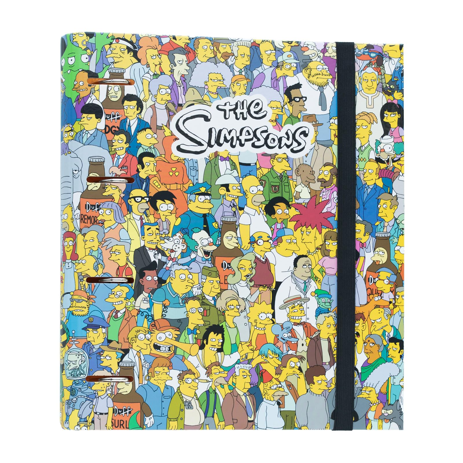 Grupo Erik 4 Ring Binder A4 - The Simpsons Gifts | 10.6 x 12.6 inches - 27 x 32 cm - A4 Ring Binder Folder, Document Folder | The Simpsons Merchandise