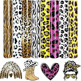 Tintnut Leopardenmuster Plotterfolie Textil 8 Stück 12x10in Iron on Folie