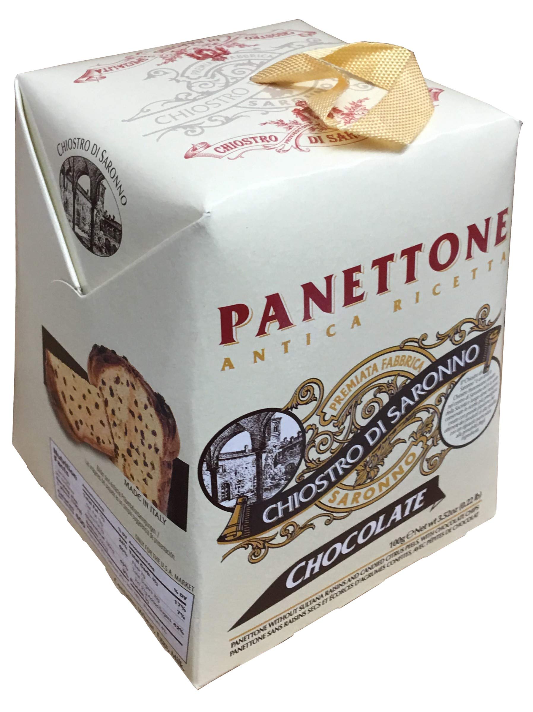 Panettone Chiostro mit Schokoladenstückchen (12 x 100g) - Mini Italienischer Weihnachtskuchen - Weihnachtspräsent